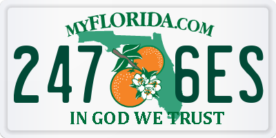 FL license plate 2476ES
