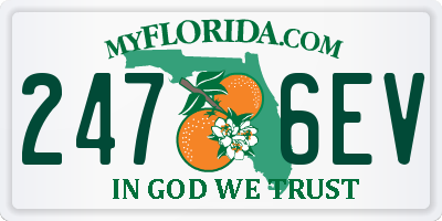 FL license plate 2476EV