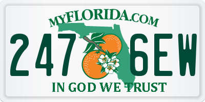 FL license plate 2476EW