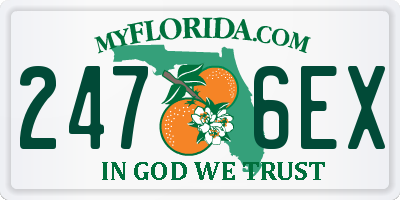 FL license plate 2476EX