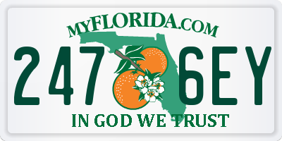 FL license plate 2476EY