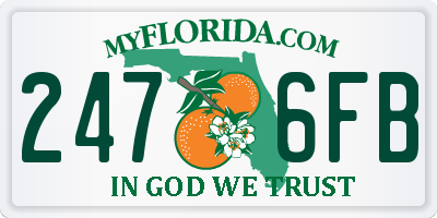 FL license plate 2476FB