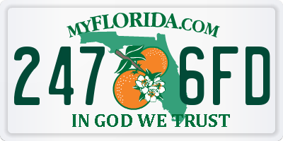 FL license plate 2476FD