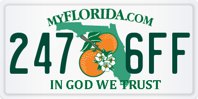 FL license plate 2476FF