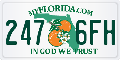 FL license plate 2476FH