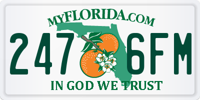 FL license plate 2476FM