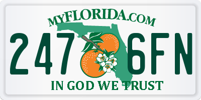 FL license plate 2476FN