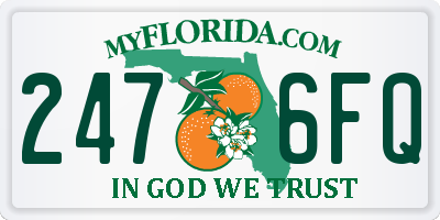 FL license plate 2476FQ
