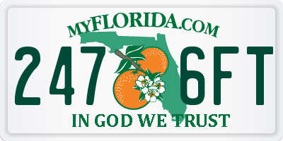 FL license plate 2476FT