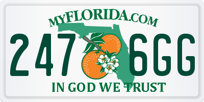 FL license plate 2476GG