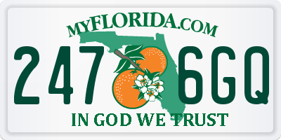 FL license plate 2476GQ