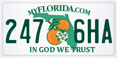 FL license plate 2476HA