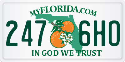 FL license plate 2476HO