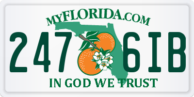 FL license plate 2476IB