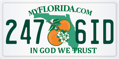 FL license plate 2476ID