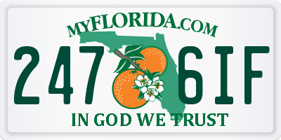 FL license plate 2476IF