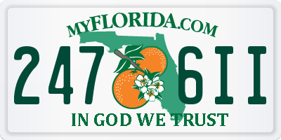 FL license plate 2476II