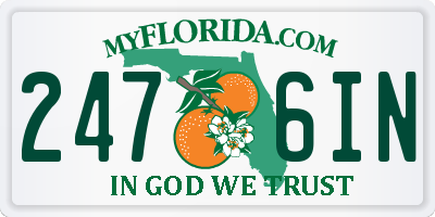 FL license plate 2476IN