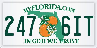 FL license plate 2476IT