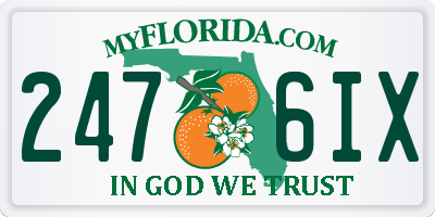 FL license plate 2476IX