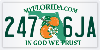 FL license plate 2476JA