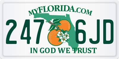FL license plate 2476JD