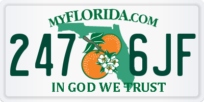 FL license plate 2476JF