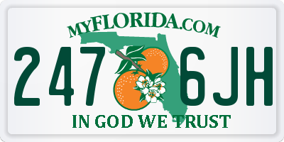 FL license plate 2476JH
