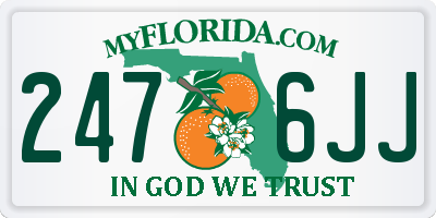 FL license plate 2476JJ