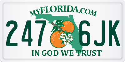 FL license plate 2476JK