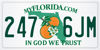 FL license plate 2476JM