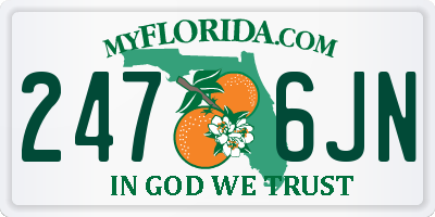 FL license plate 2476JN