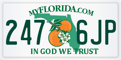 FL license plate 2476JP