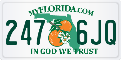 FL license plate 2476JQ
