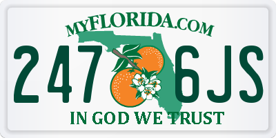 FL license plate 2476JS