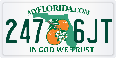 FL license plate 2476JT
