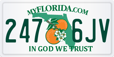 FL license plate 2476JV