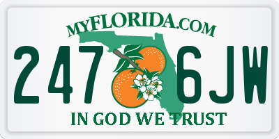FL license plate 2476JW