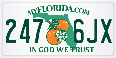 FL license plate 2476JX