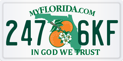 FL license plate 2476KF