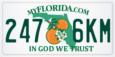 FL license plate 2476KM