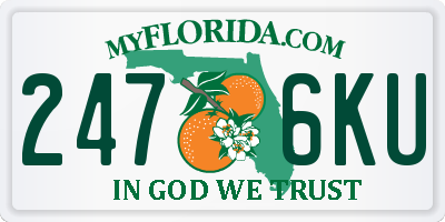 FL license plate 2476KU