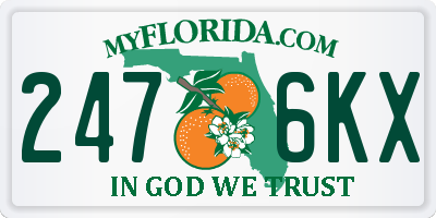 FL license plate 2476KX