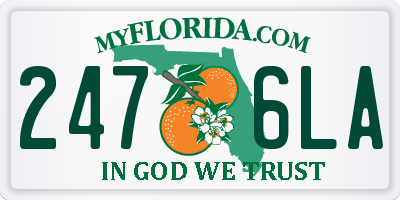 FL license plate 2476LA