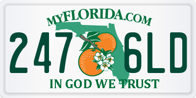 FL license plate 2476LD