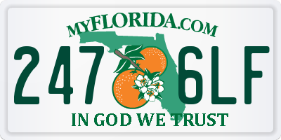 FL license plate 2476LF
