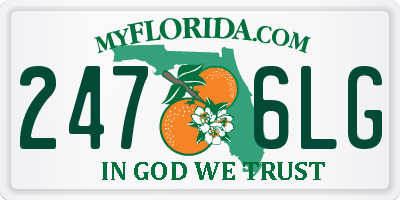 FL license plate 2476LG