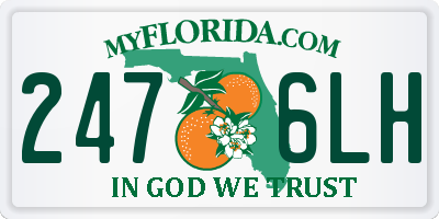 FL license plate 2476LH