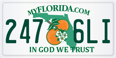 FL license plate 2476LI