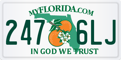 FL license plate 2476LJ